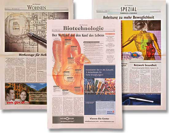 Brigitta Bernart-Skarek Graphikdesignerin Editorialdesign editorial design der Standard Verlagsbeilagen  Layout Artdirection 