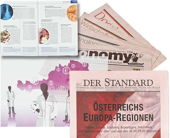 Brigitta Bernart-Skarek Graphikdesignerin Editorialdesign editorial design Artdirector Verlagsbeilagen der Standard economy Österreichische Ärztezeitung